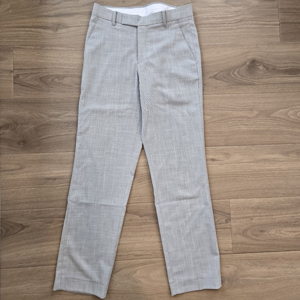 Calvin Klein Boys Light Gray Flat Front Suit Dress Pants size 16